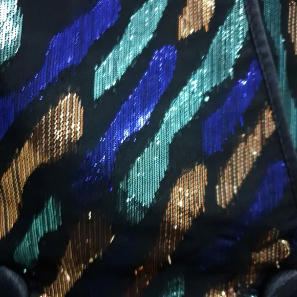 AUS16 Vintage Dolina Exclusive Blazer Metallic. Polyester Lurex. - Picture 15 of 16